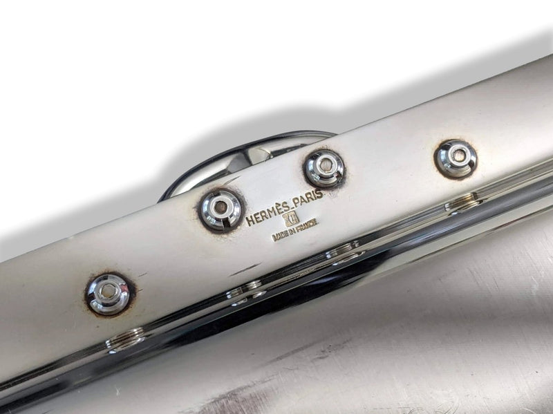 Hermes Vintage 80s Plated Silver Metal SMALL TRAY CHAINE D'ANCRE Plateau de service 27 x 22 cm, Rare! - poupishop