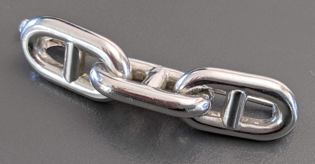 Chaîne En Argent Sterling 925 Vintage Signée - Poids 10 G - Bijou Rare Occasion