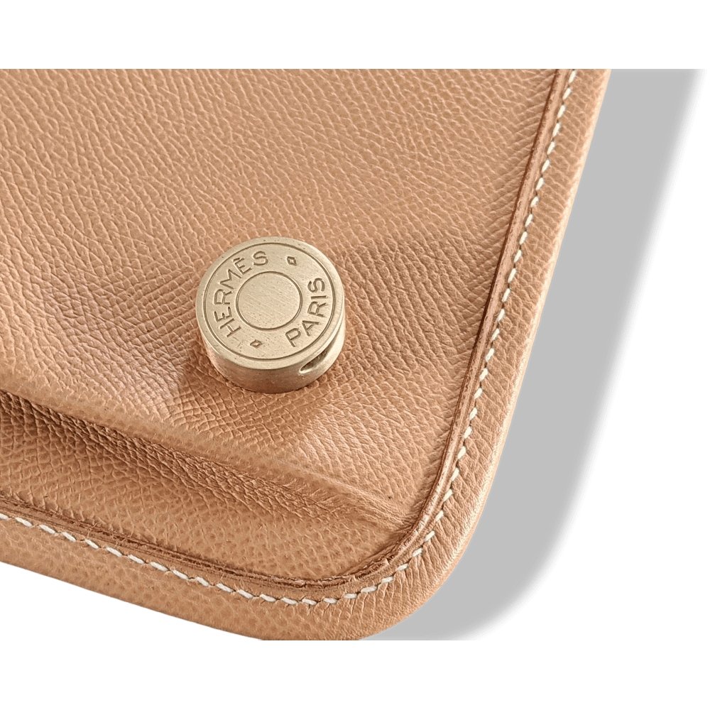 Hermes Vintage Beige Epsom PORTE-DOCUMENTS SELLIER Briefcase Notebook GM Pochette, BNIB! - poupishop