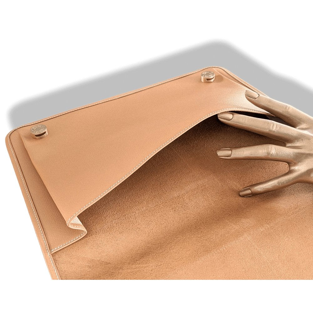 Hermes Vintage Beige Epsom PORTE-DOCUMENTS SELLIER Briefcase Notebook GM Pochette, BNIB! - poupishop