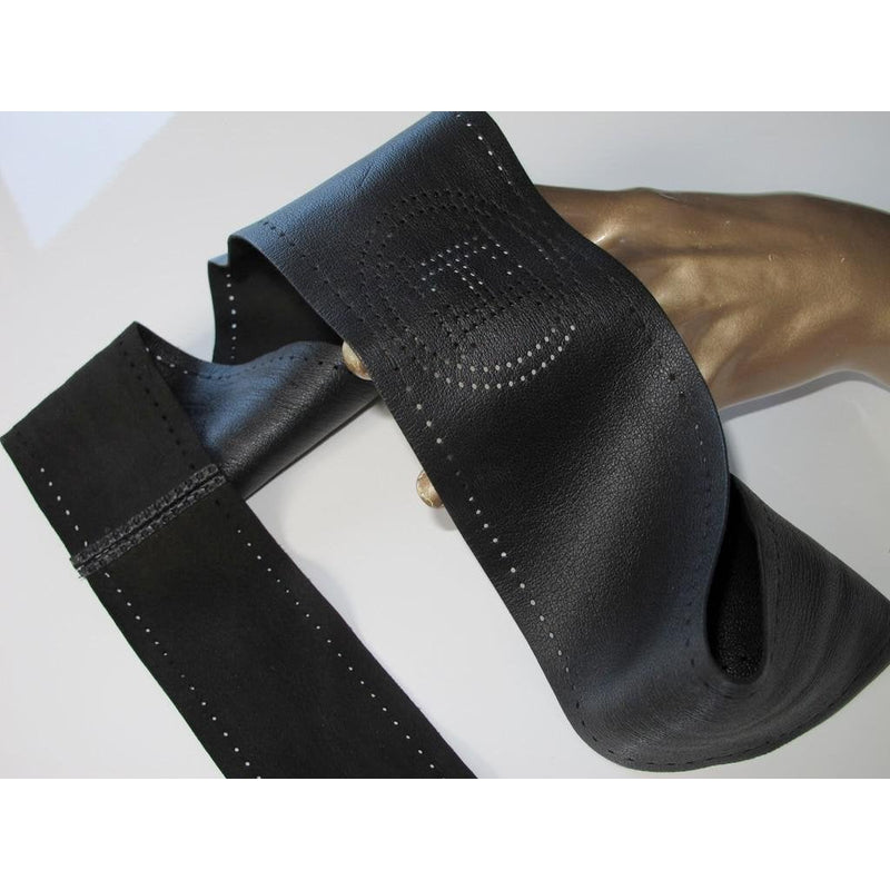 Hermes Vintage Black Lambskin Perforated H Belt - poupishop