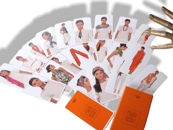 Hermes Vintage Papier Knotting Cards in Box, New! - poupishop