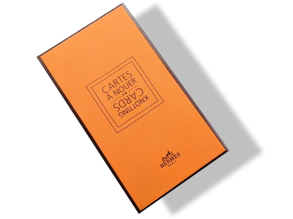 Hermes Vintage Papier Knotting Cards in Box, New! - poupishop