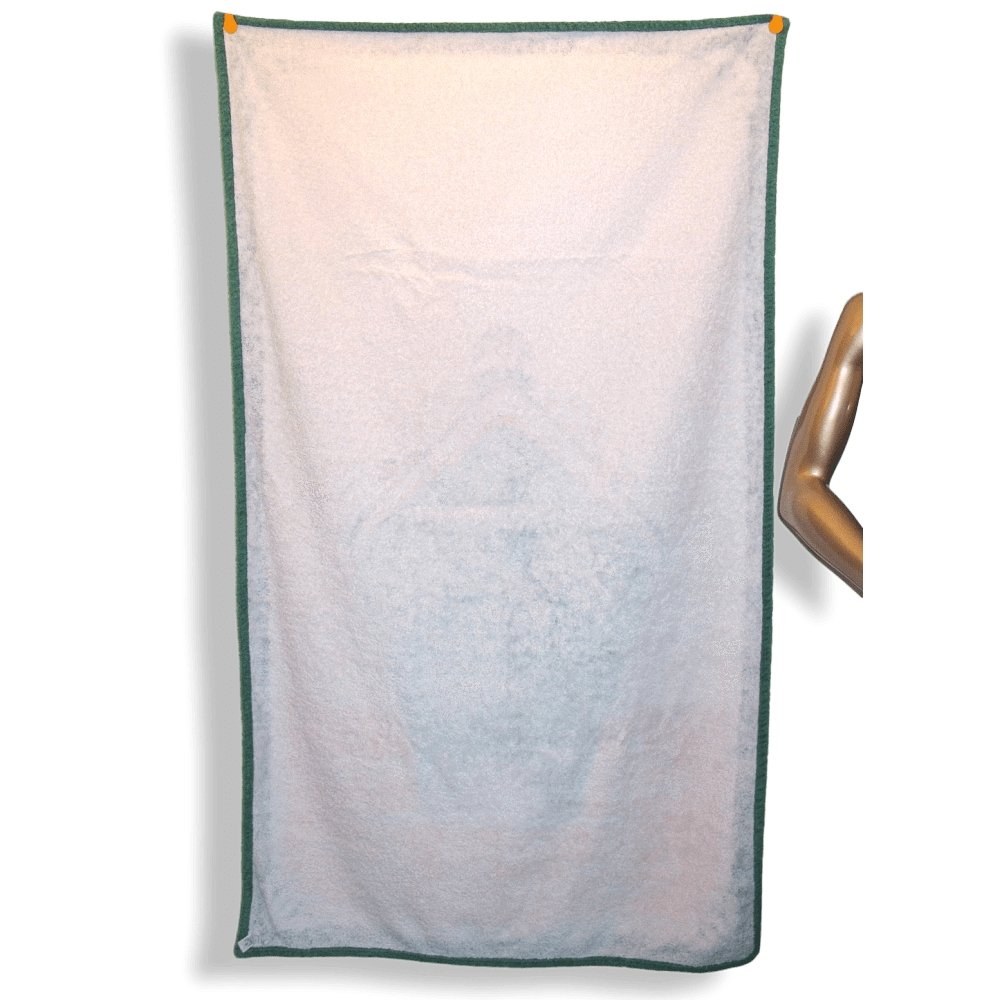 Hermes Vintage Pink Green Boat Paquebot Print Terry Cotton Beach Towel 150 x 90cm cm - poupishop