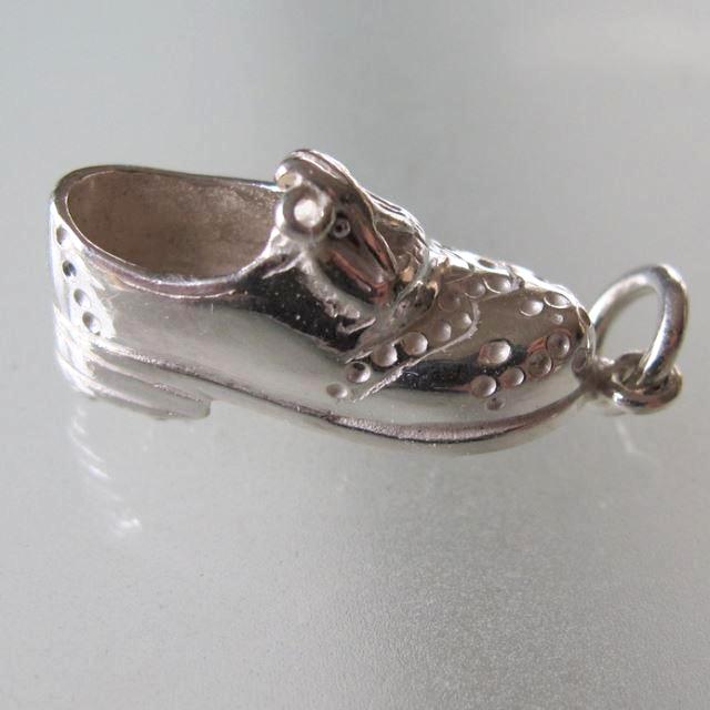 Hermes Vintage Sterling Silver 925 Golf Shoe Mini Charm, Box! - poupishop