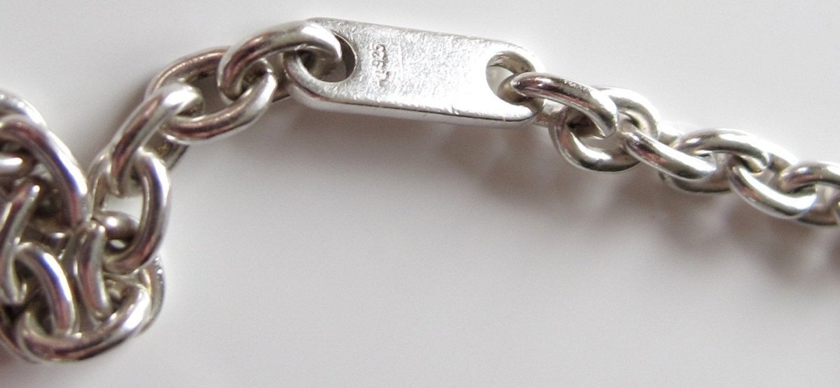 Hermes Vintage Sterling Silver 925 Sellier Key Ring Bag Charm