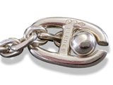 Hermes Vintage Sterling Silver Chaine D'Ancre Bag Charm Key Ring, Rare in Box! - poupishop