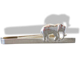 Hermes Vintage Sterling Silver Guillochee ELEPHANT Tie Pin, RARE in Box! - poupishop