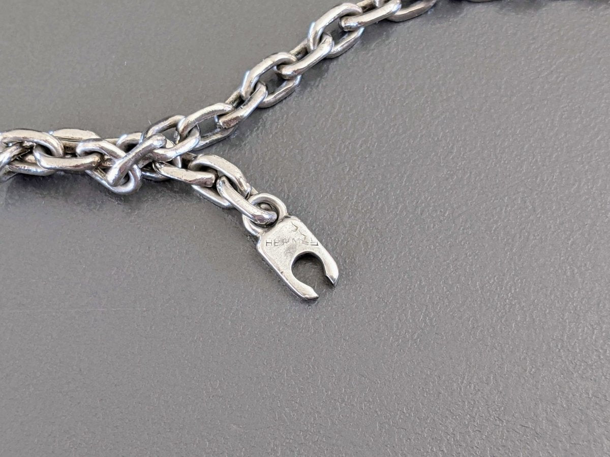 Hermes Vintage Sterling Silver Petanque Ball Bag Charm Key Ring, Rare! - poupishop