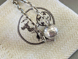 Hermes Vintage Sterling Silver Petanque Ball Bag Charm Key Ring, Rare! - poupishop