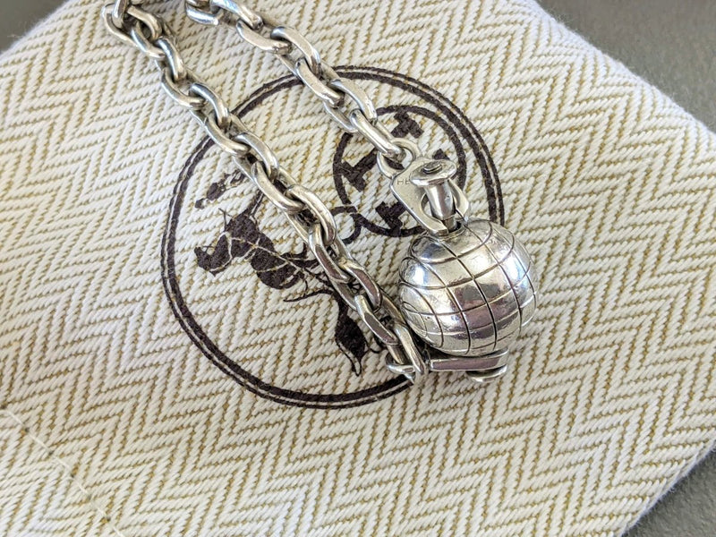Authentic Hermes Charm For Birkin Kelly Silver Berloque Key Chain