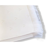 Hermes Vintage White Huge Napoleon Jacquard Bee Fringed Tuxedo Silk Stole, BNIB! - poupishop