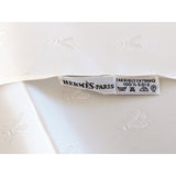 Hermes Vintage White Huge Napoleon Jacquard Bee Fringed Tuxedo Silk Stole, BNIB! - poupishop