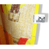 Hermes Vintage Yellow Red Orange SANGLES 100% Cotton Cooking Apron and Kitchen Towel, New! - poupishop