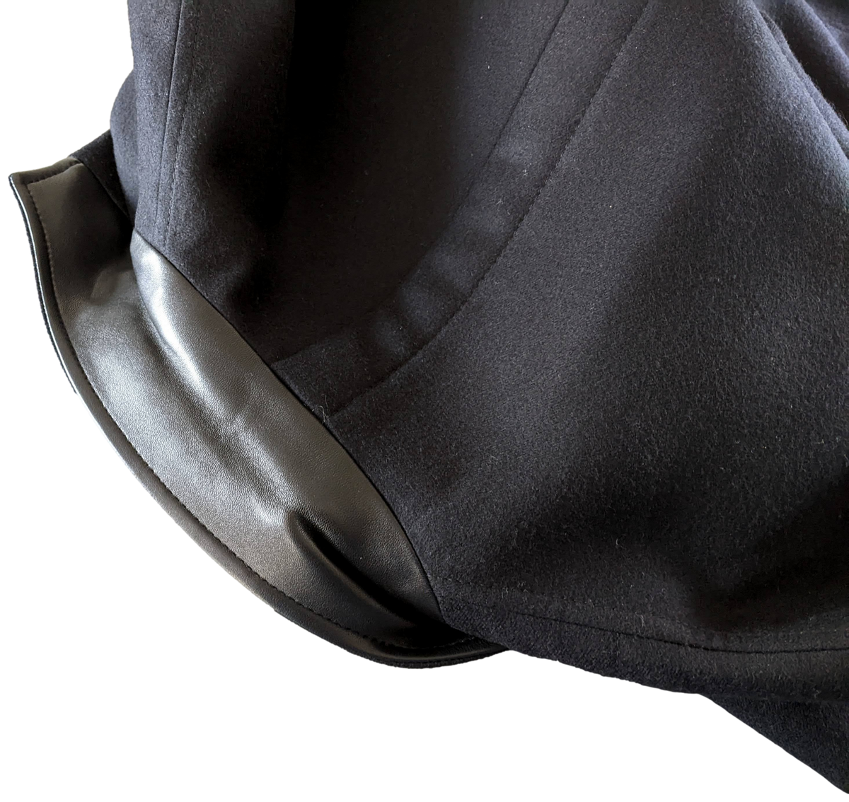 Hermes Noir/Noir 100% Virgin Wool with Lambskin Details Men's Jacket Sz50
