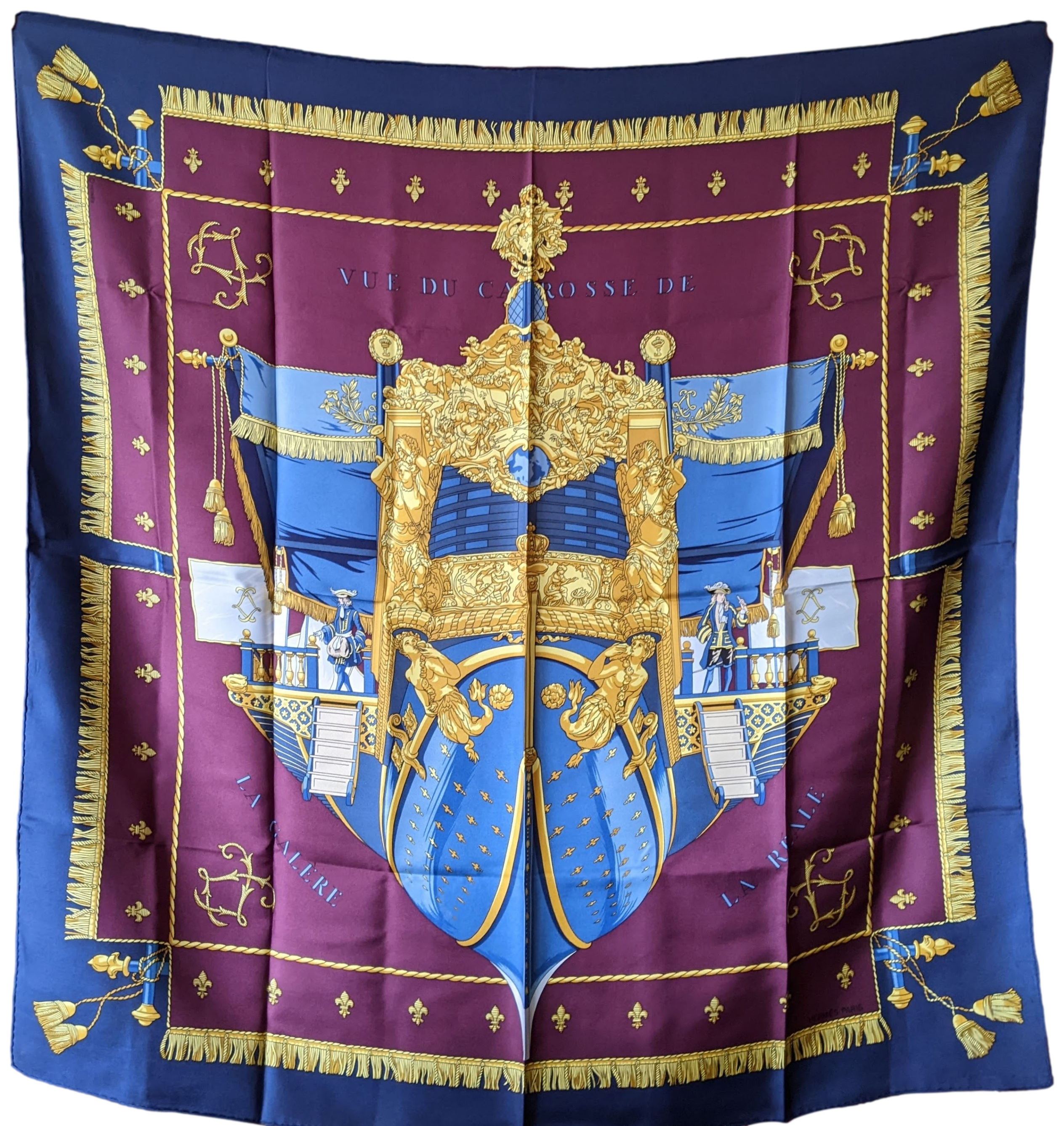 Produits Hermes "La Reale - Vue du Carrosse de la Galère" Twill Silk Scarf 90 x 90 cm