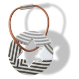 Hermes White Ceramic Star Petit H Bag Charm Keyring Key Rings, NIB! - poupishop