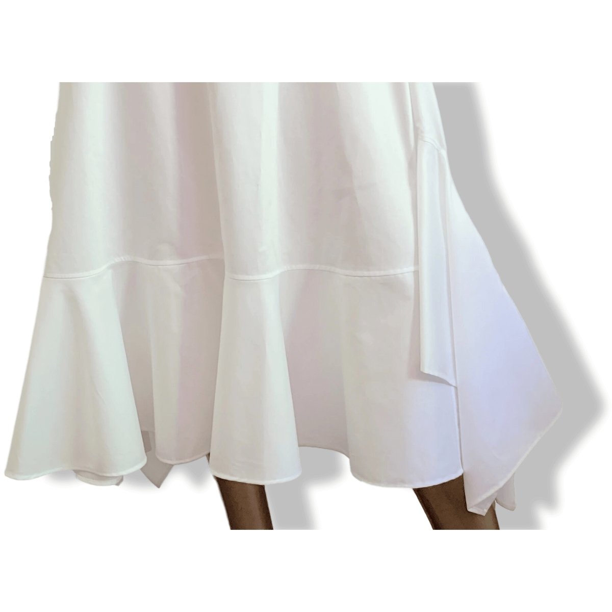 Hermes White Chintz Cotton JUPE A GODETS Skirt Sz 40, Ret. €1200, BNWT! - poupishop