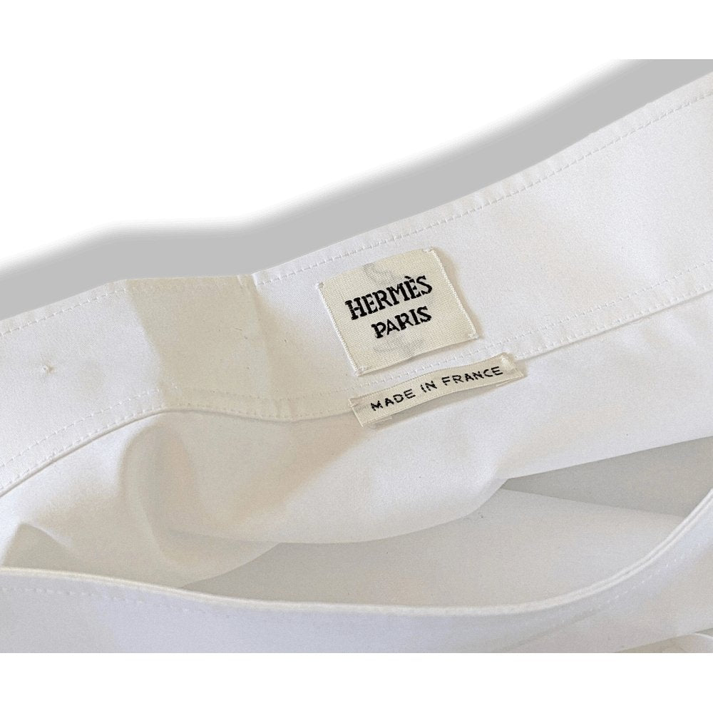 Hermes White Chintz Cotton JUPE A GODETS Skirt Sz 40, Ret. €1200, BNWT! - poupishop