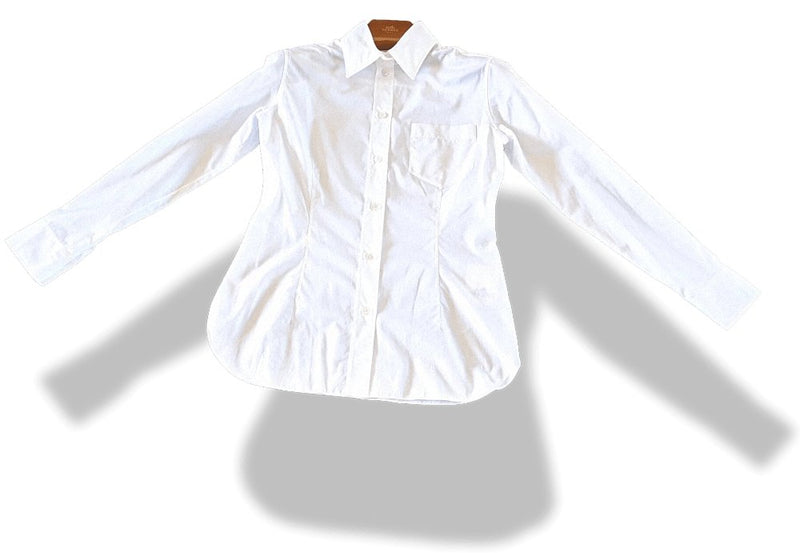 Hermes White Cotton Woman Shirt Sz 38, BNEW! - poupishop