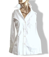 Hermes White Cotton Woman Shirt Sz 38, BNEW! - poupishop