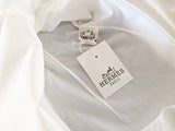 Hermes White Cotton Woman Shirt Sz 38, BNEW! - poupishop