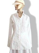 Hermes White Cotton Woman Shirt Sz 38, BNEW! - poupishop