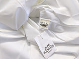 Hermes White Cotton Woman Shirt Sz40, BNEW! - poupishop