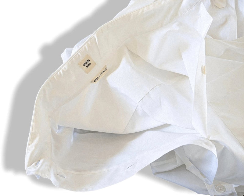 Hermes White Cotton Woman Shirt Sz40, BNEW! - poupishop