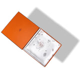 Hermes White Etoupe La Rosee by Anne Gavarni with Blanc Matt Overlay Twill 90cm, NIB! - poupishop