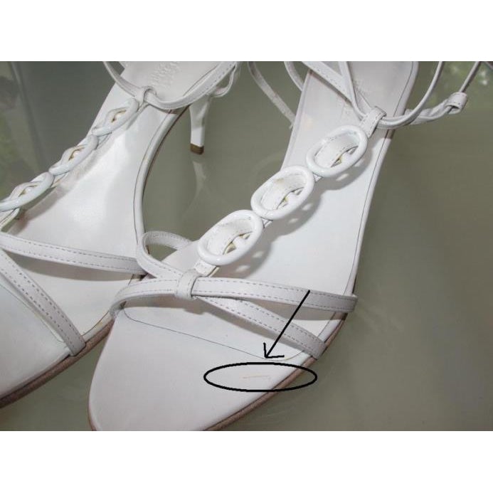 Hermes White Kiru Sandals Women Shoes, NIB! - poupishop
