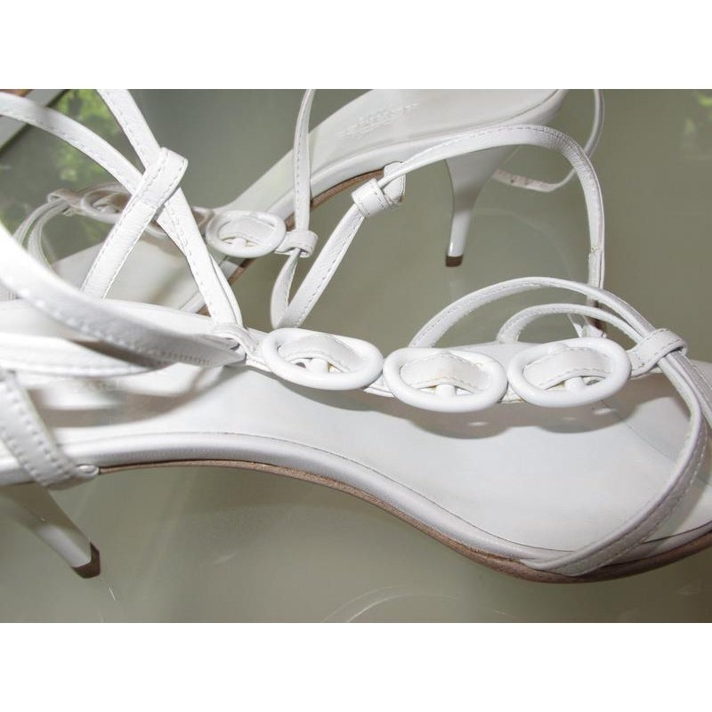 Hermes White Kiru Sandals Women Shoes, NIB! - poupishop