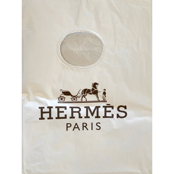 Hermes White Nylon Cover, New! - poupishop