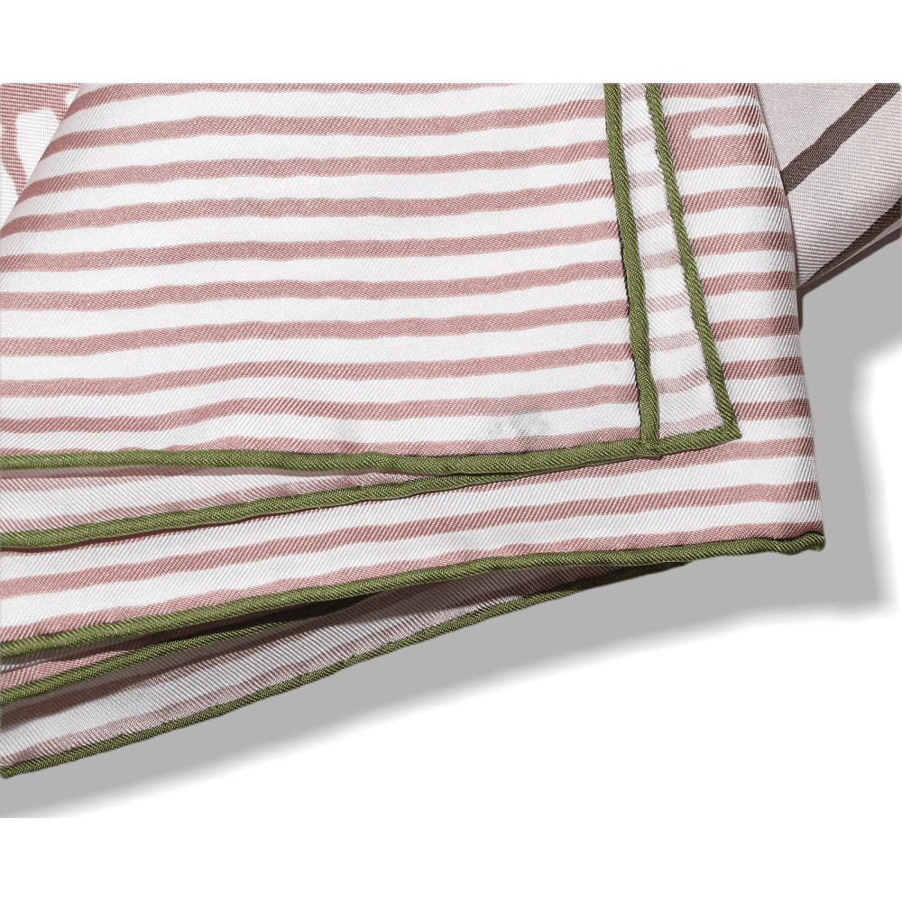Hermes White Rose Kaki Suite et Poursuite Twill 140, New! - poupishop