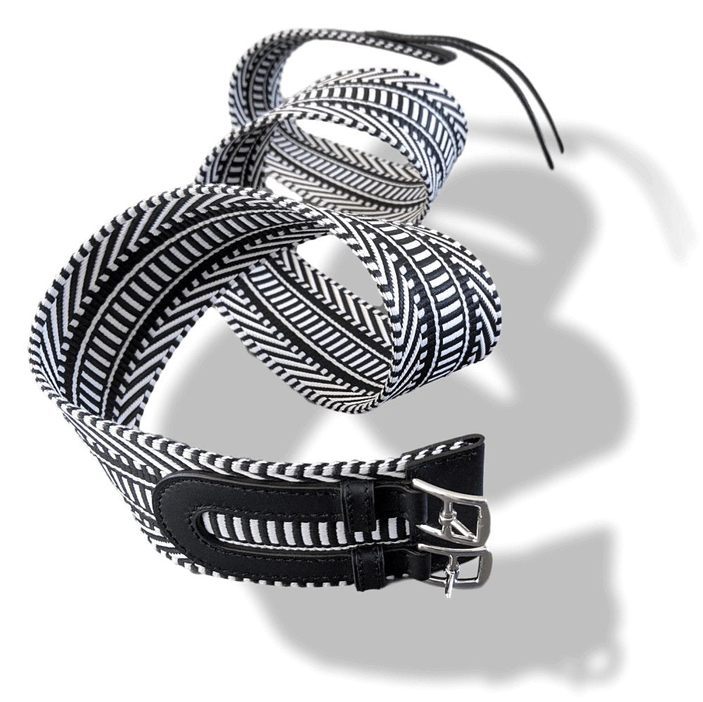 Hermes Woman Ecru-Noir/Noir Sombrero Calfskin SANGLE CAVALE 50 Complete Belt Sz90cm, BNWTIB!! - poupishop