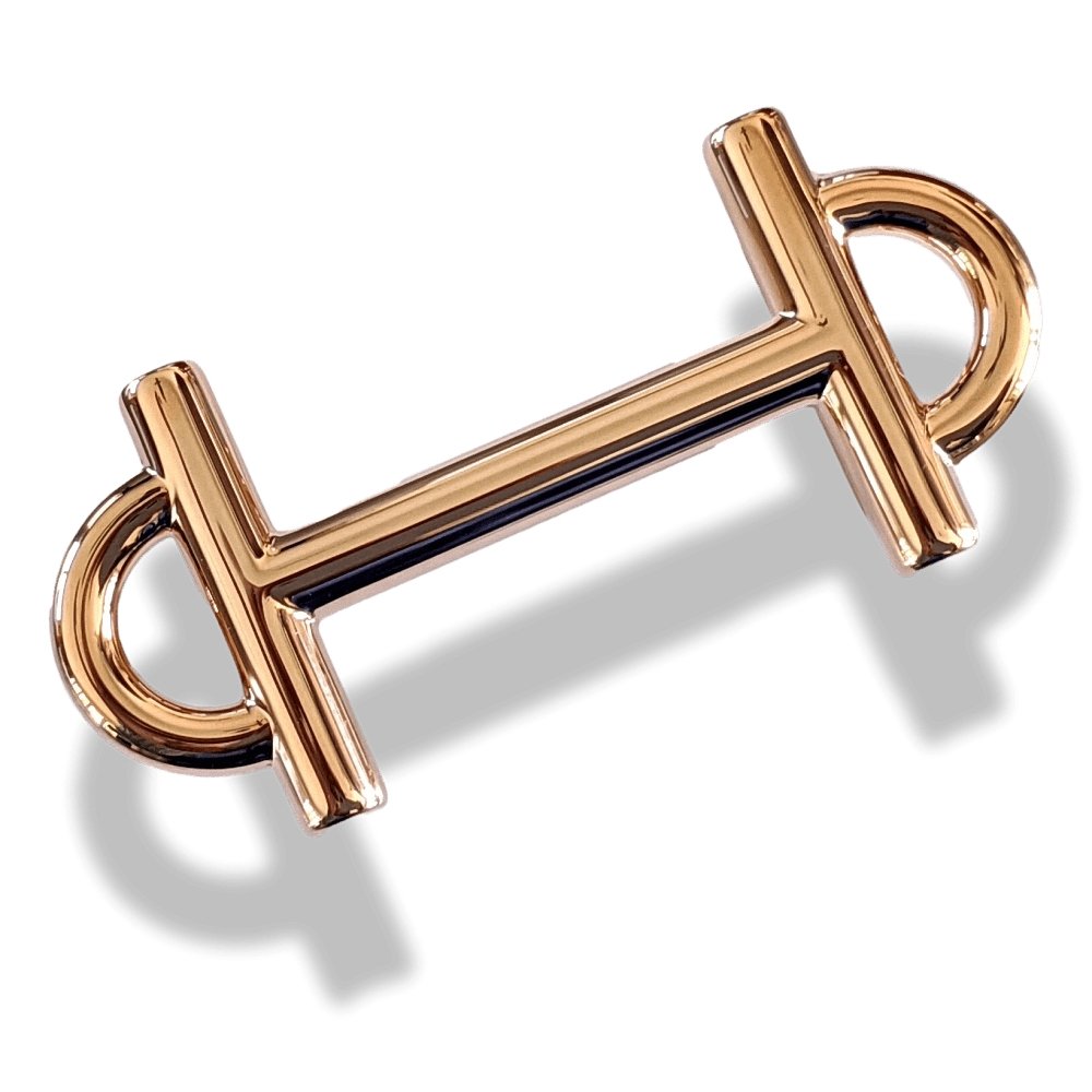 Hermes Women's Plated Pink Gold GAMMA Buckle 13 mm, New with Pochette and White Box!! - poupishop