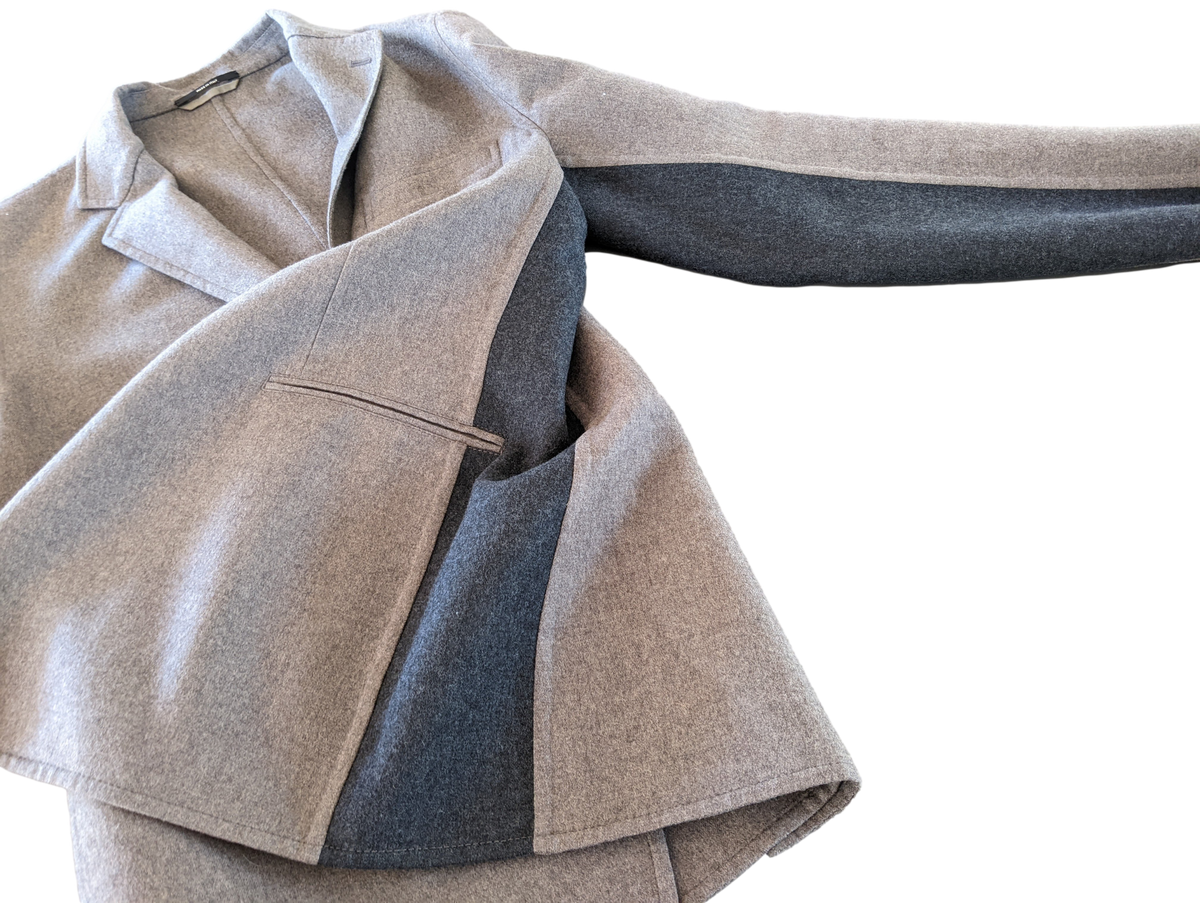 Hermes Mole/Anthracite 100% Virgin Wool Men's Jacket Sz54
