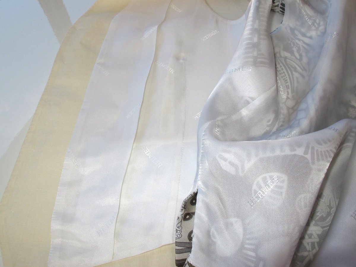 Hermes Wool/Linen/Mohair & Print Silk Au Fil du Carre A. Faivre Men Vest, New! - poupishop