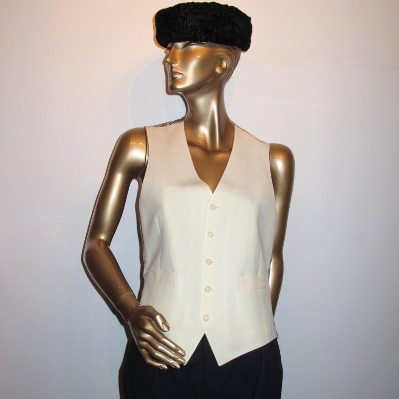 Hermes Wool/Linen/Mohair & Print Silk Au Fil du Carre A. Faivre Men Vest, New! - poupishop