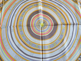 Hermes Yellow/Pale Blue/Pastel Tohu Bohu by Claudia Sthulhofer-Mayr Twill Silk Scarf 90cm, Mint! - poupishop