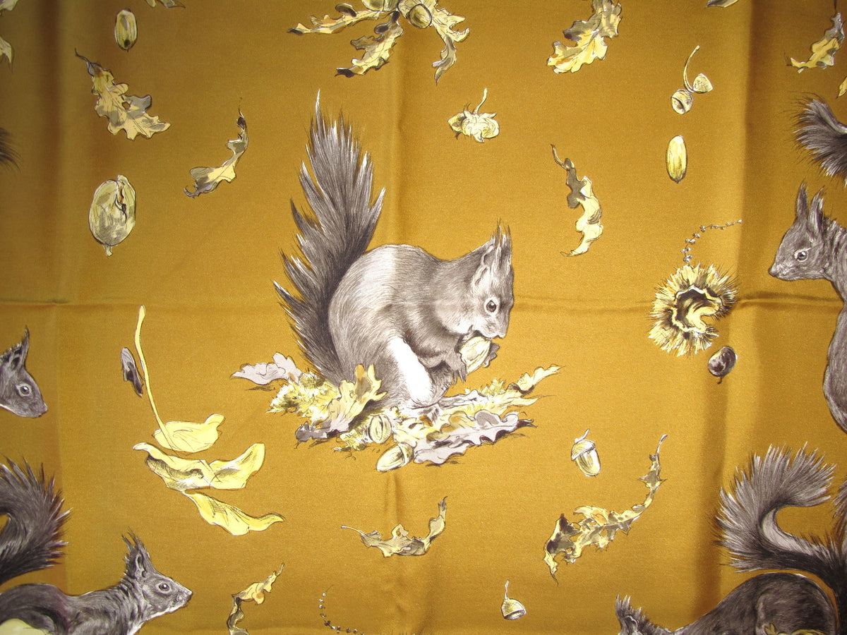 Hermes Ecureuils Squirrels by Xavier de Poret Twill 90