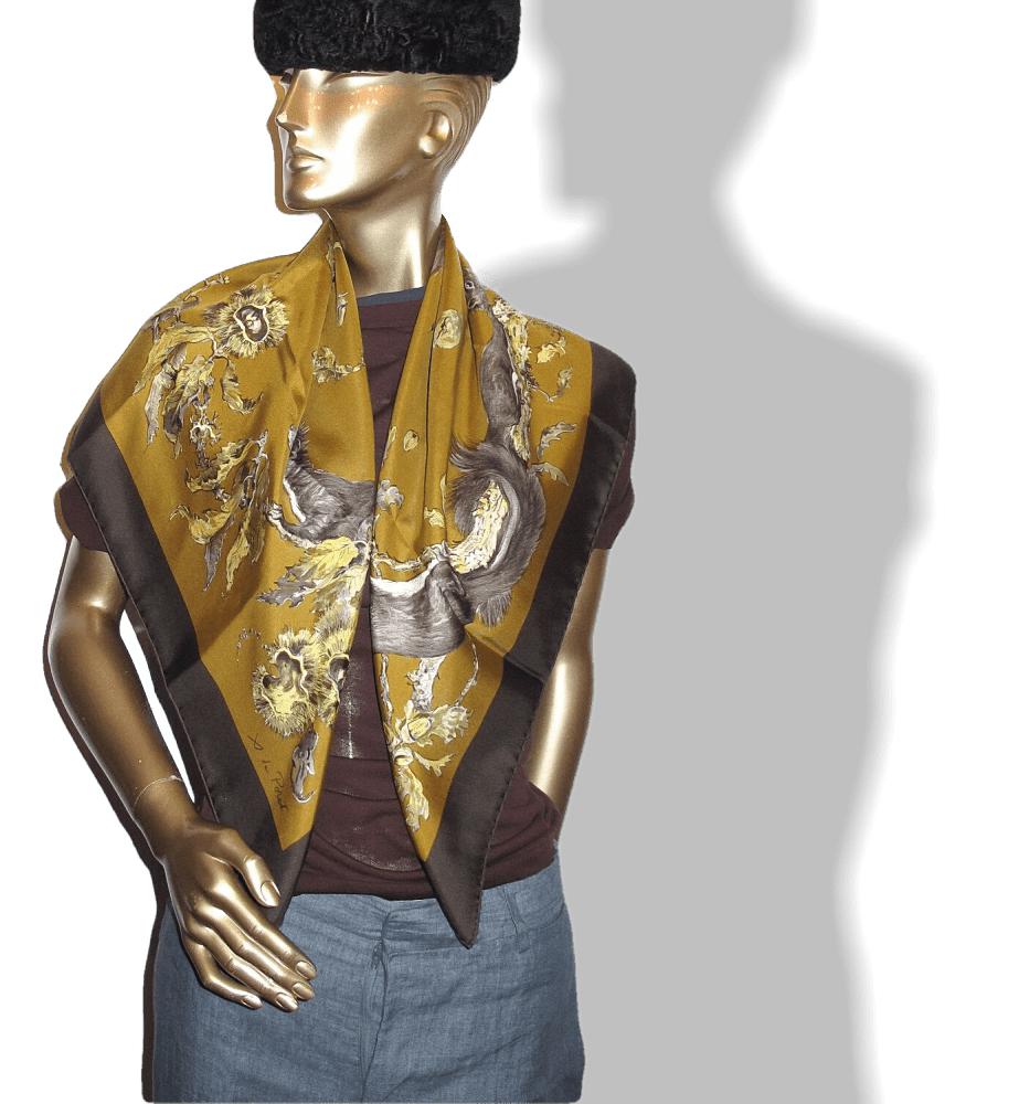 Hermes Ecureuils Squirrels by Xavier de Poret Twill 90