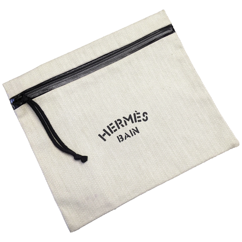 Hermes Bain Waterproof Zip Swimsuit/Cosmetic Bag Pochette New Hermes Bain Waterproof Zip Swimsuit/Cosmetic Bag Pochette New