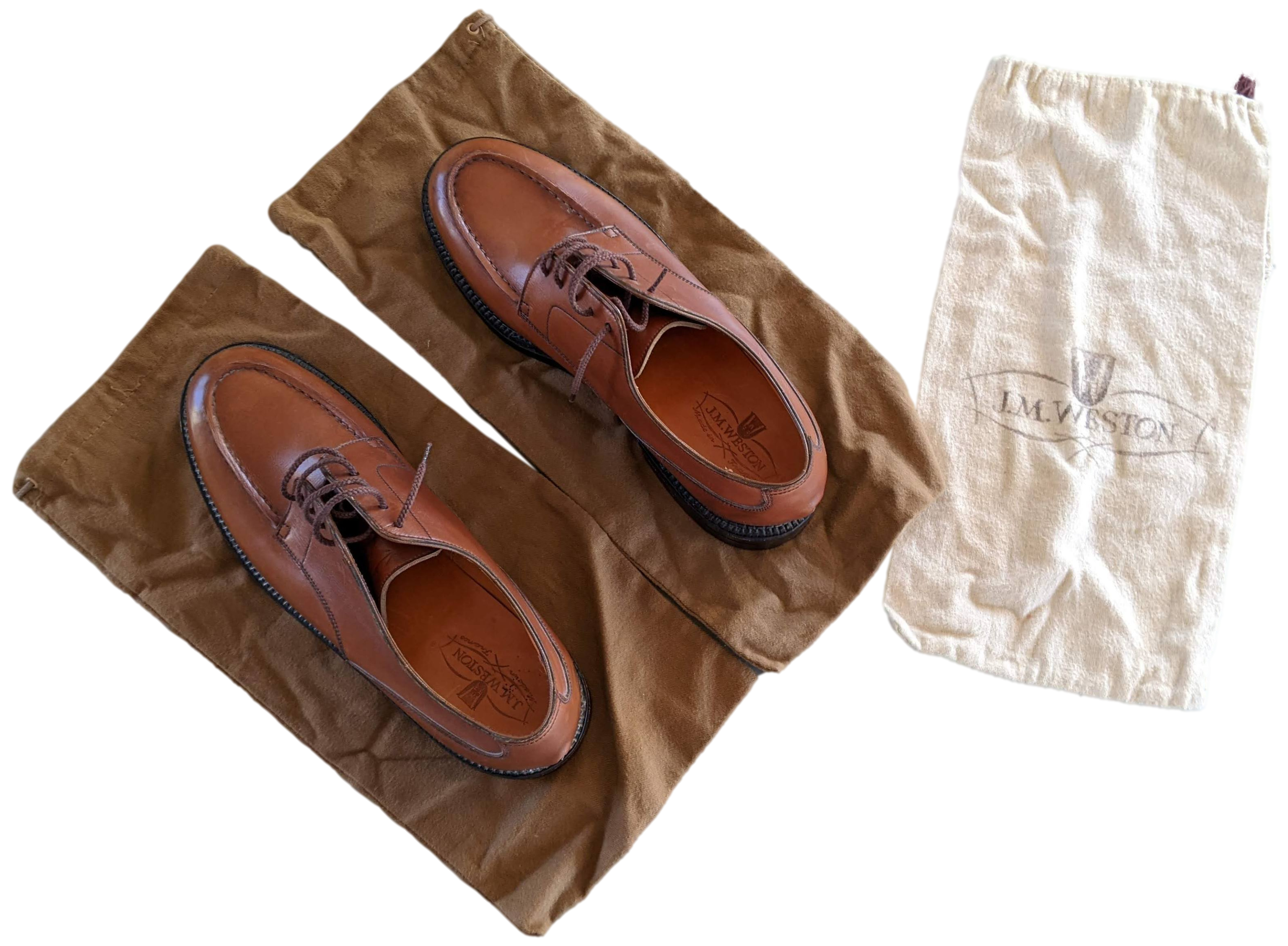J. M. Weston Marrron Gold Derby Golf Women/Men Sz40.5