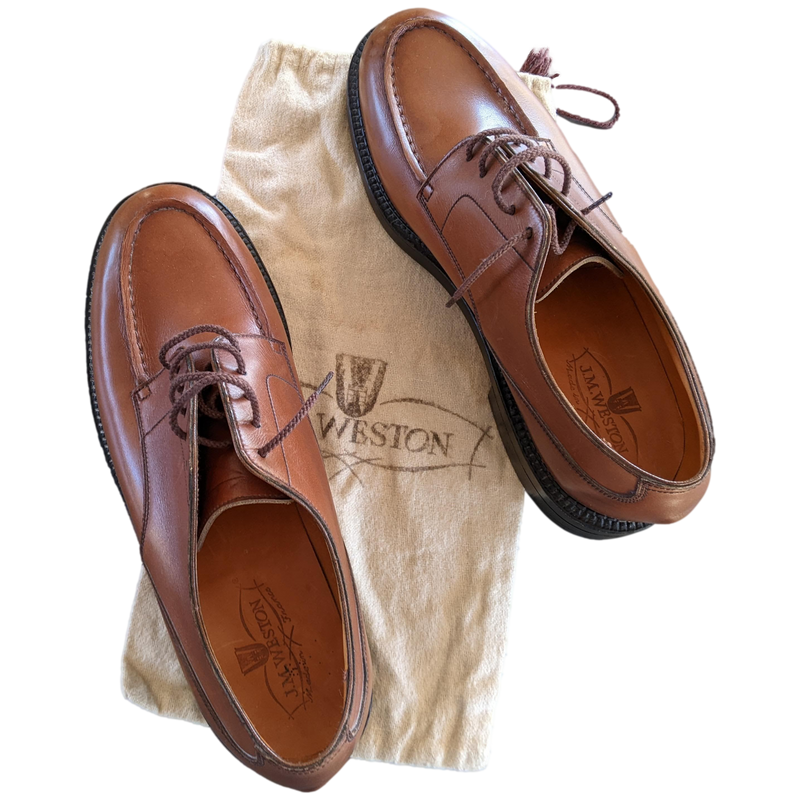 J. M. Weston Marrron Gold Derby Golf Women/Men 7 C Sz40.5/41 J. M. Weston Marrron Gold Derby Golf Women/Men 7 C Sz40.5/41