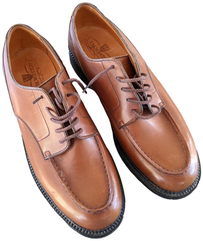J. M. Weston Marrron Gold Derby Golf Women/Men 7 C Sz40.5/41 J. M. Weston Marrron Gold Derby Golf Women/Men 7 C Sz40.5/41