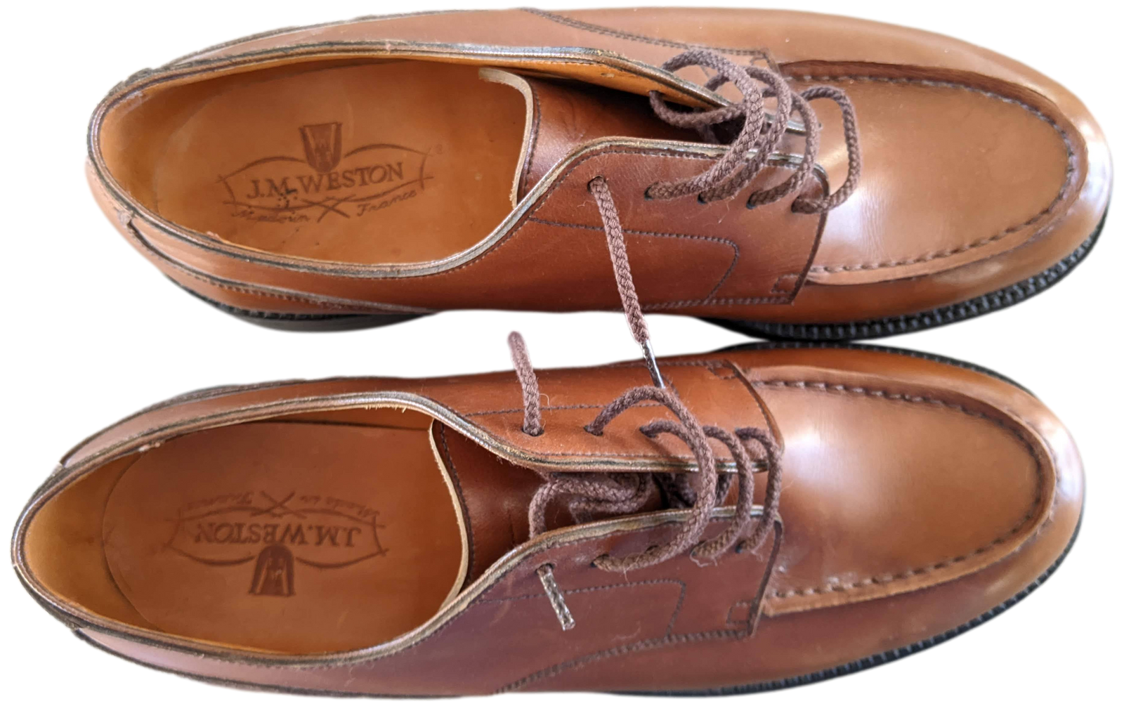 J. M. Weston Marrron Gold Derby Golf Women/Men 7 C Sz40.5/41 J. M. Weston Marrron Gold Derby Golf Women/Men 7 C Sz40.5/41