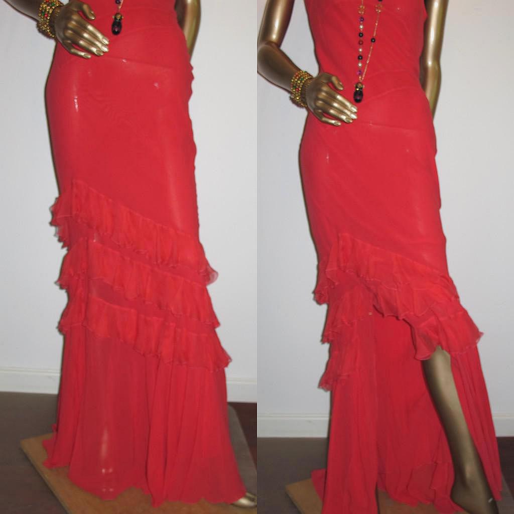John Galliano Mousseline of Silk Papillon Evening Gown Sz40, NWT! - poupishop