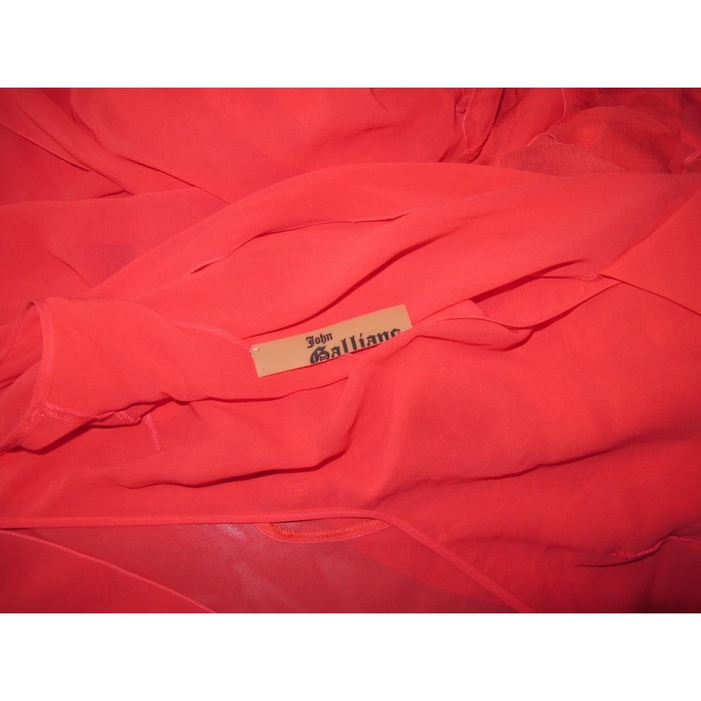 John Galliano Mousseline of Silk Papillon Evening Gown Sz40, NWT! - poupishop
