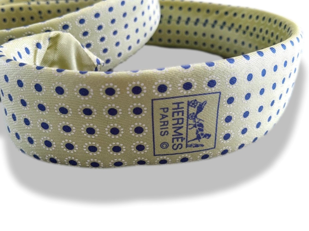 KRAGÜ 2018 Anis/bleu/Blanc Special Limited Issue Hermes TIE - BELT Twill Silk 4 x 115cm, RARE and BNIB! - poupishop
